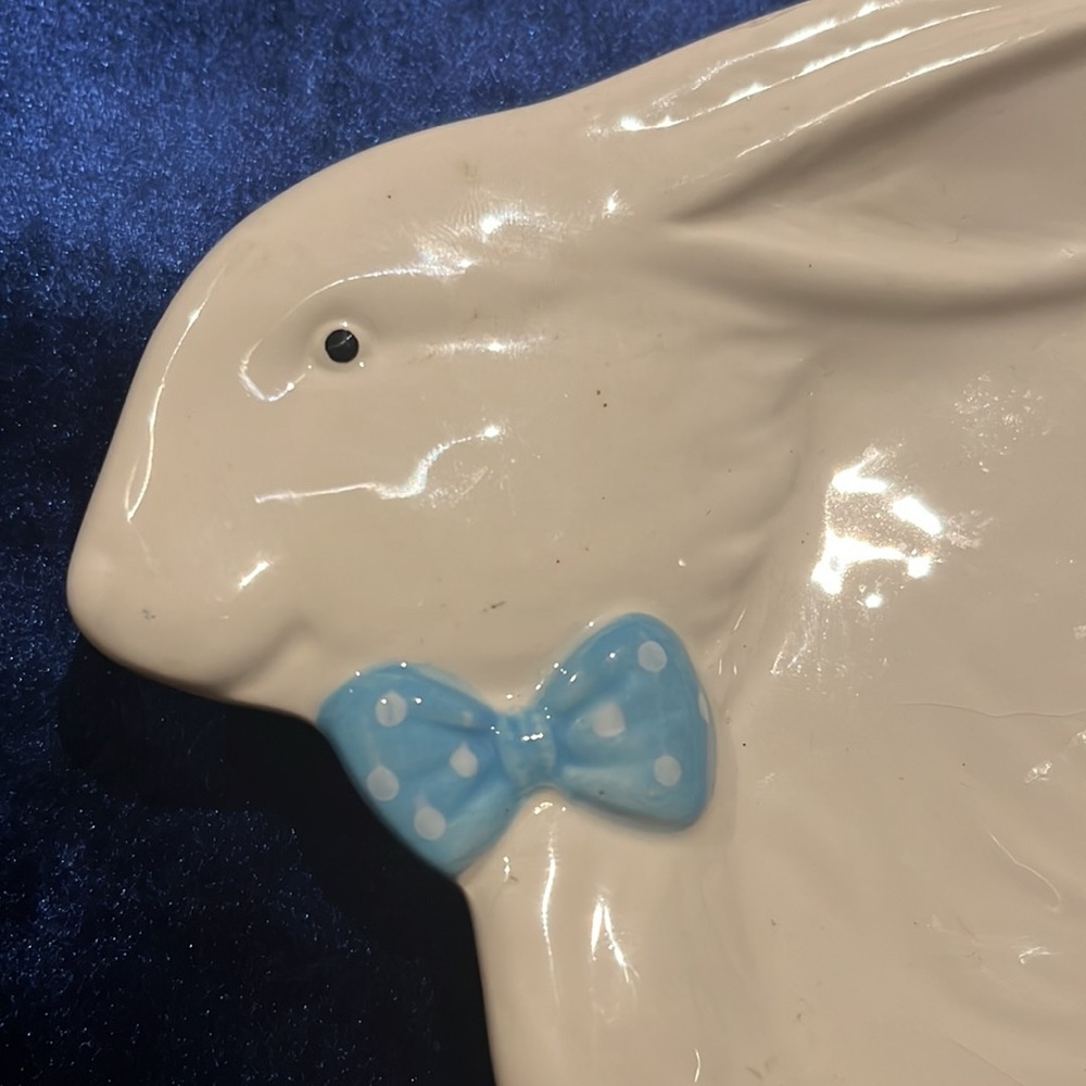 Yankee Candle Bunny Rabbit Jar Candle Holder or Plate - Picture 2 of 8